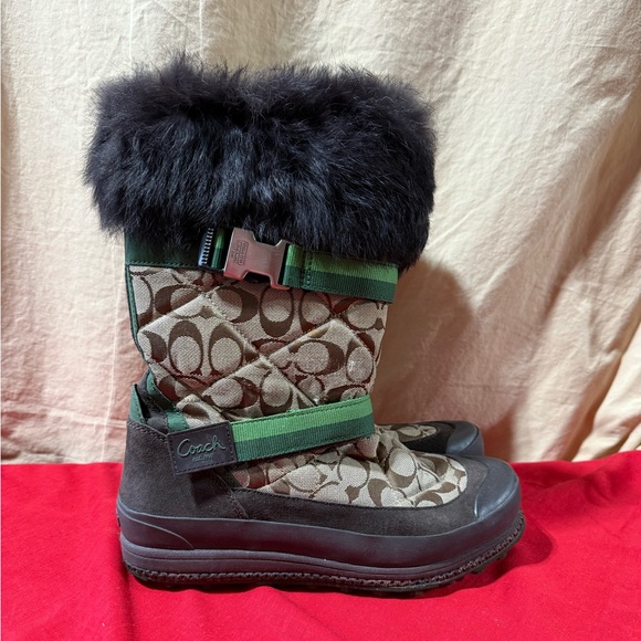 Coach Green and Brown Winter Boot - Picture 1 of 16